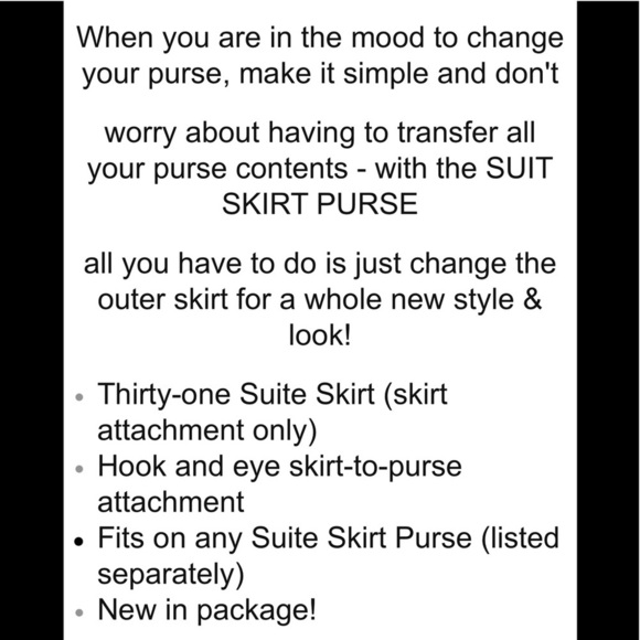 Thirty One “SUITE SKIRT” Black Tweed New In Bag *Skirt Only* - Picture 4 of 5